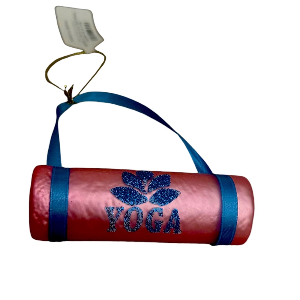 •NWT Kirklands Yoga Christmas Ornament Pink Blue Glass I HAVE 3 OF THESE!
